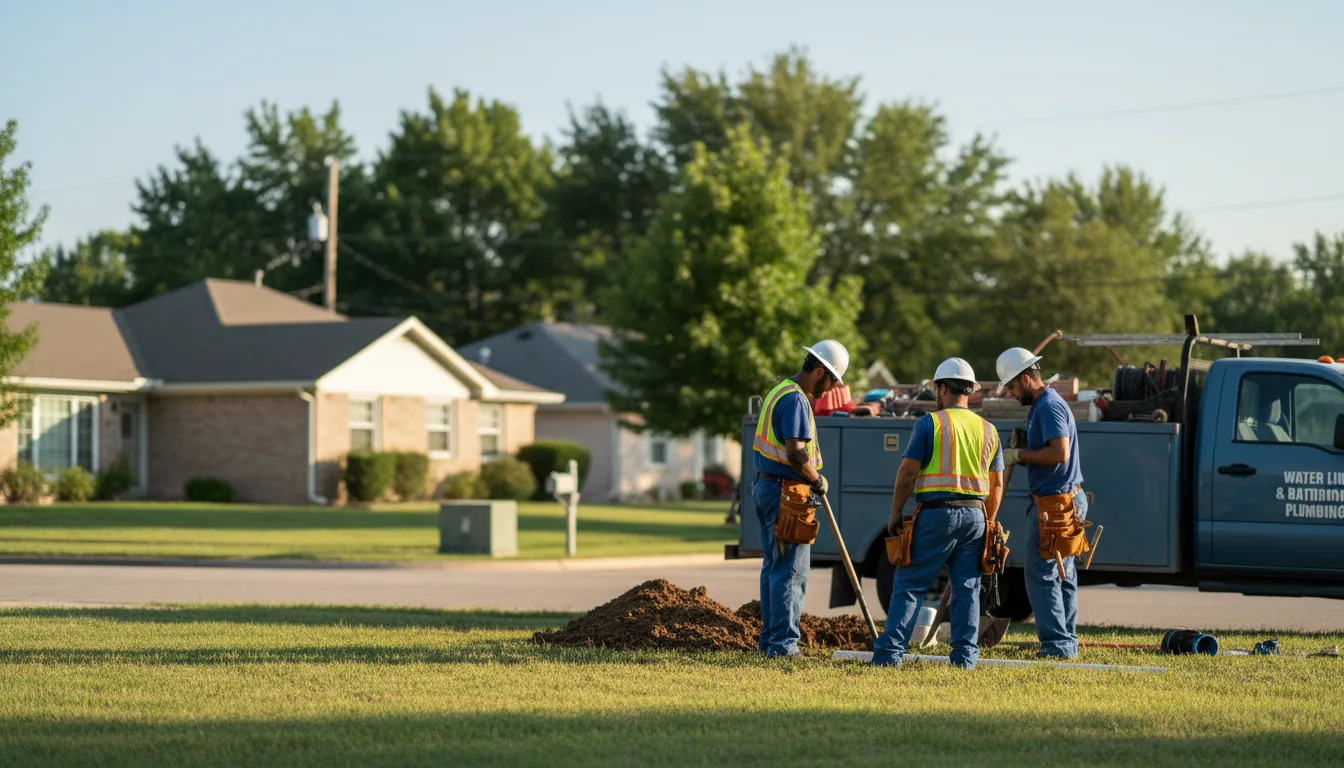 Residential water line and bathroom plumbing service in White Oak, MD